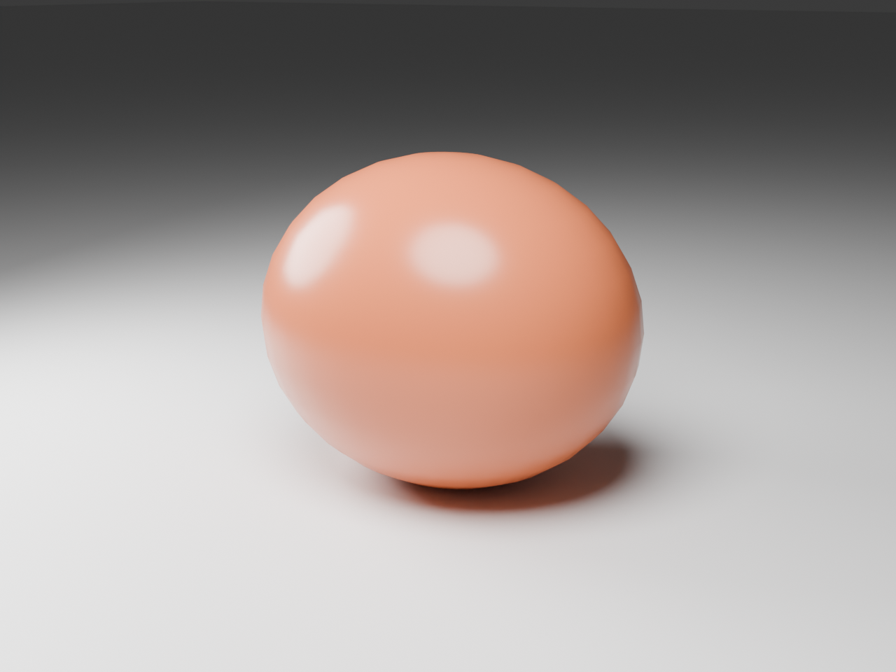 Soft peach 3D form rendered in Blender